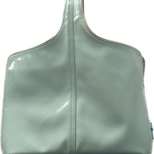 Inter Design Carryall Tote 4 Pockets Waterproof  Vegan Leather Expands Seafoam G